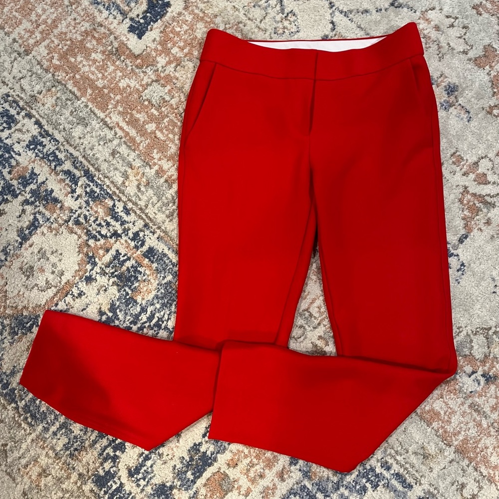 Size 2 Red Marissa Pants Ann Taylor Loft